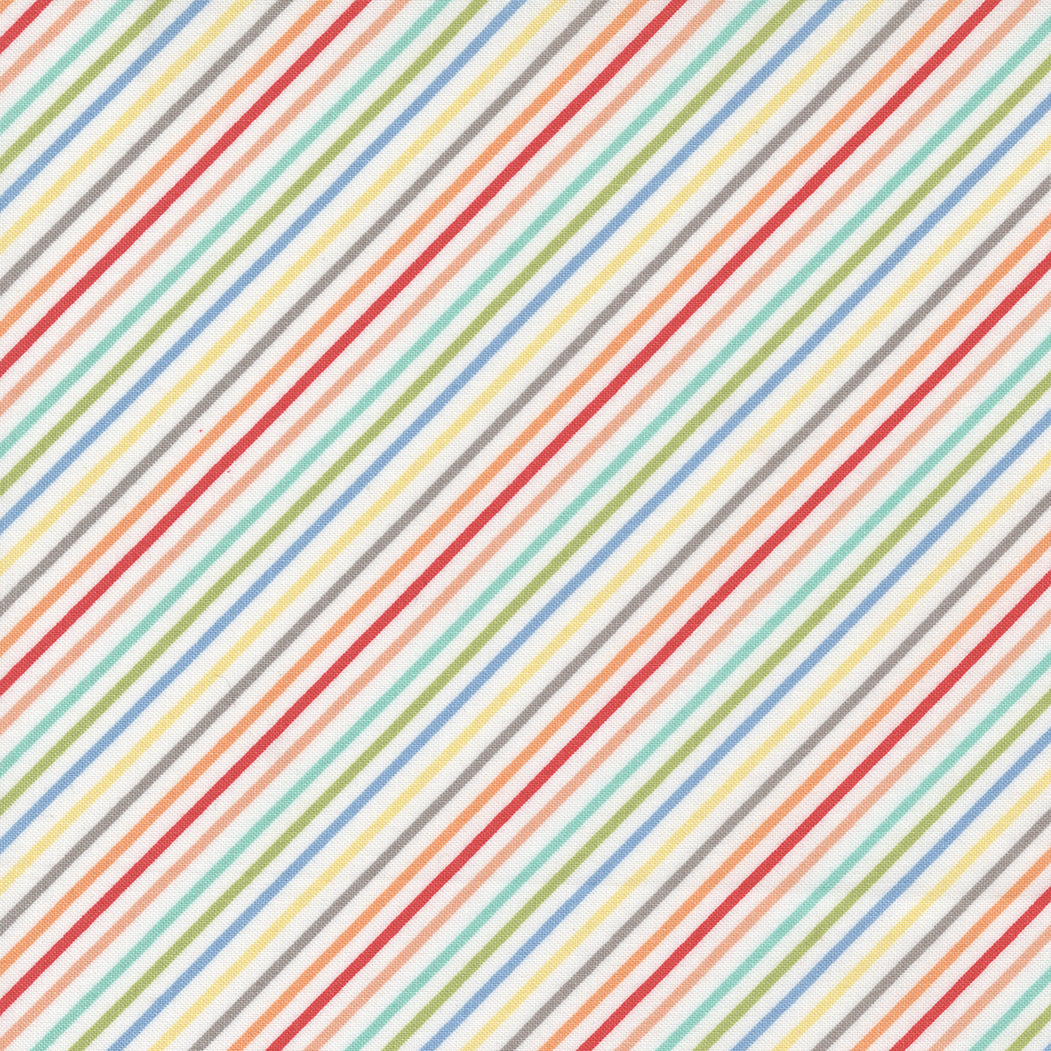 Emma Stripe Porcelain M3763611 by Sherri and Chelsi for Moda Fabrics (Sold in 25cm increments)