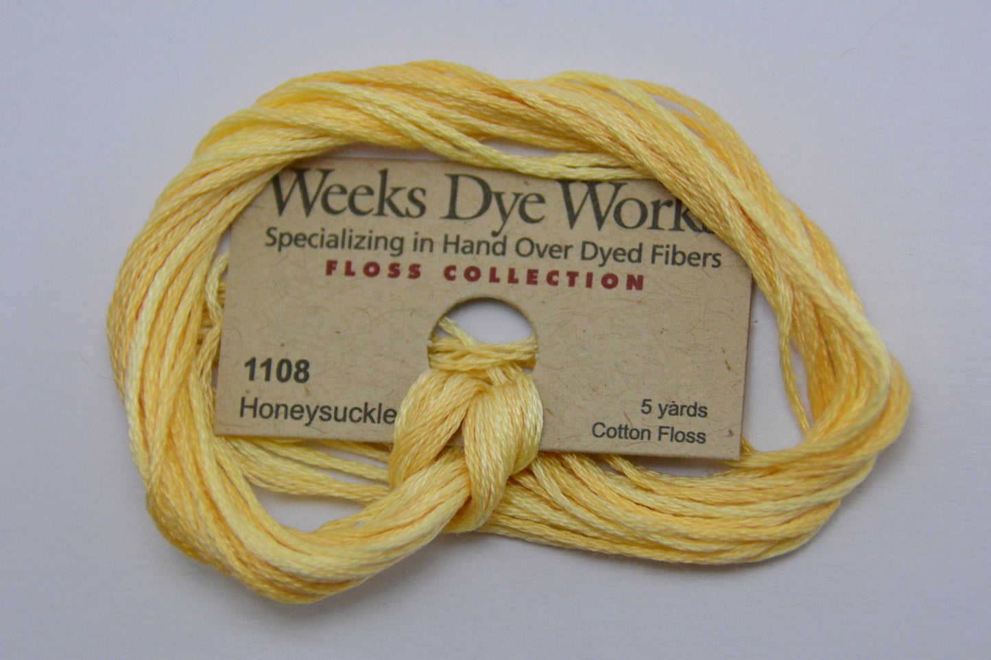 Honeysuckle 1108 Weeks Dye Works 6-Strand Hand-Dyed Embroidery Floss