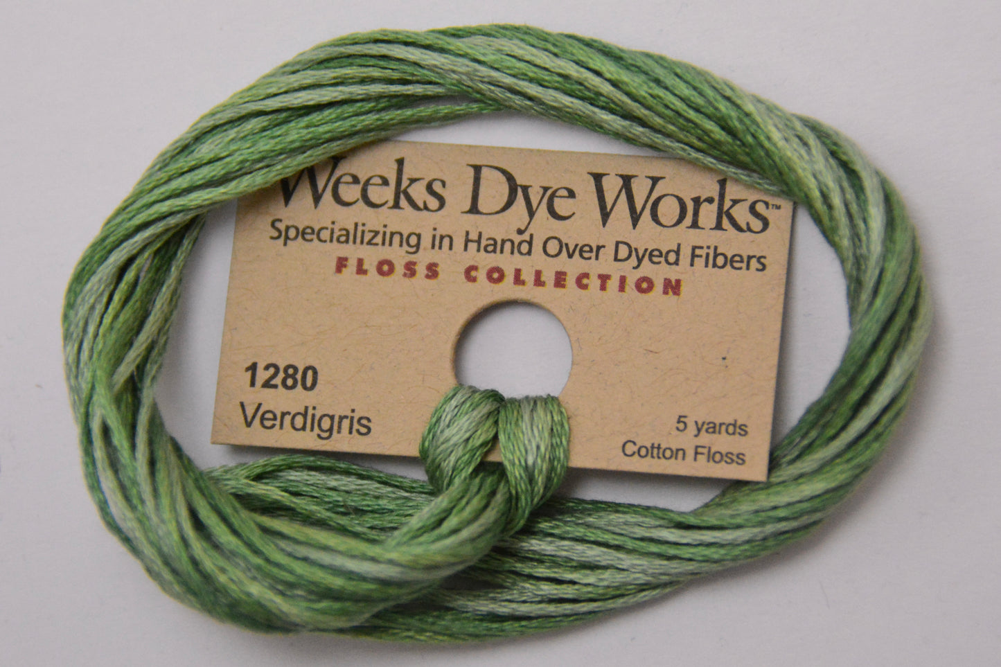 Verdigris 1280 Weeks Dye Works 6-Strand Hand-Dyed Embroidery Floss