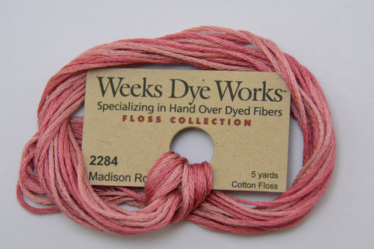 Madison Rose 2284 Weeks Dye Works 6-Strand Hand-Dyed Embroidery Floss