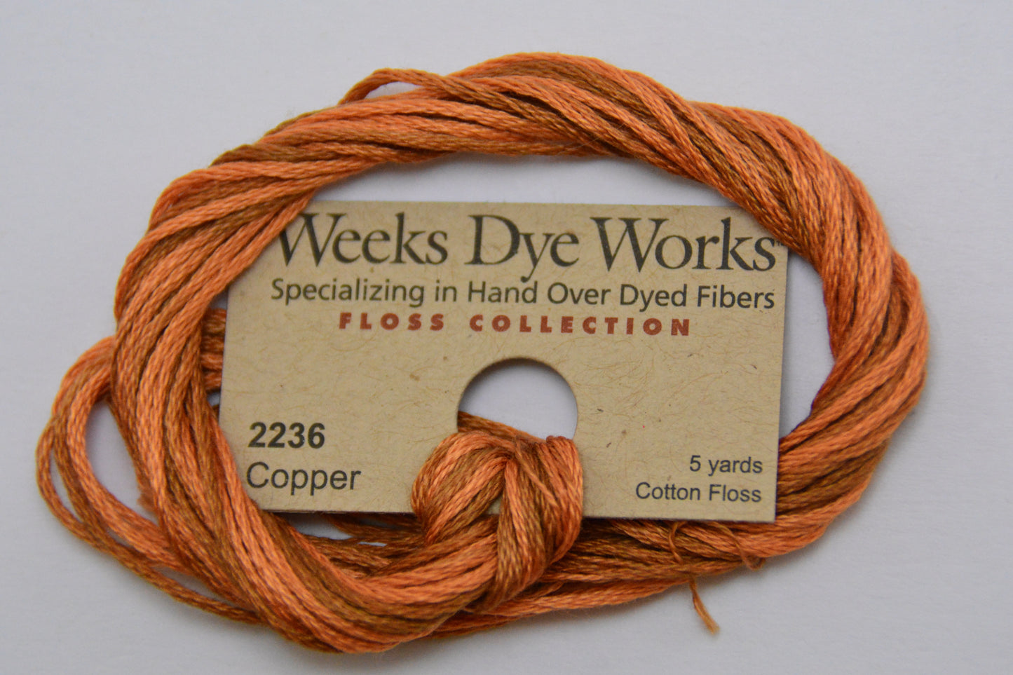 Copper 2236 Weeks Dye Works 6-Strand Hand-Dyed Embroidery Floss