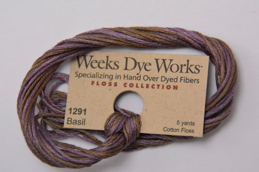 Basil 1291 Weeks Dye Works 6-Strand Hand-Dyed Embroidery Floss