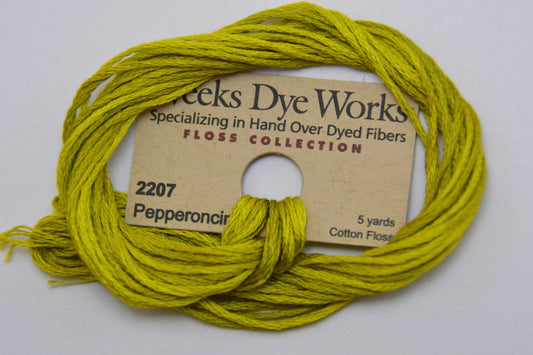 Pepperoncini 2207 Weeks Dye Works 6-Strand Hand-Dyed Embroidery Floss