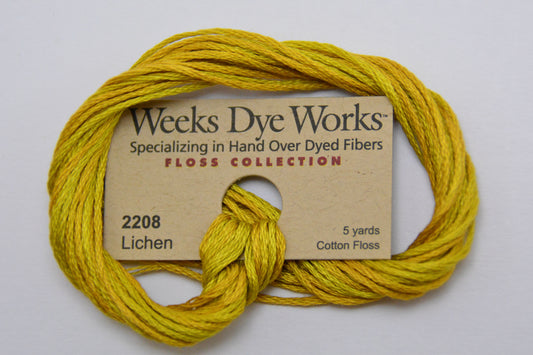 Lichen 2208 Weeks Dye Works 6-Strand Hand-Dyed Embroidery Floss