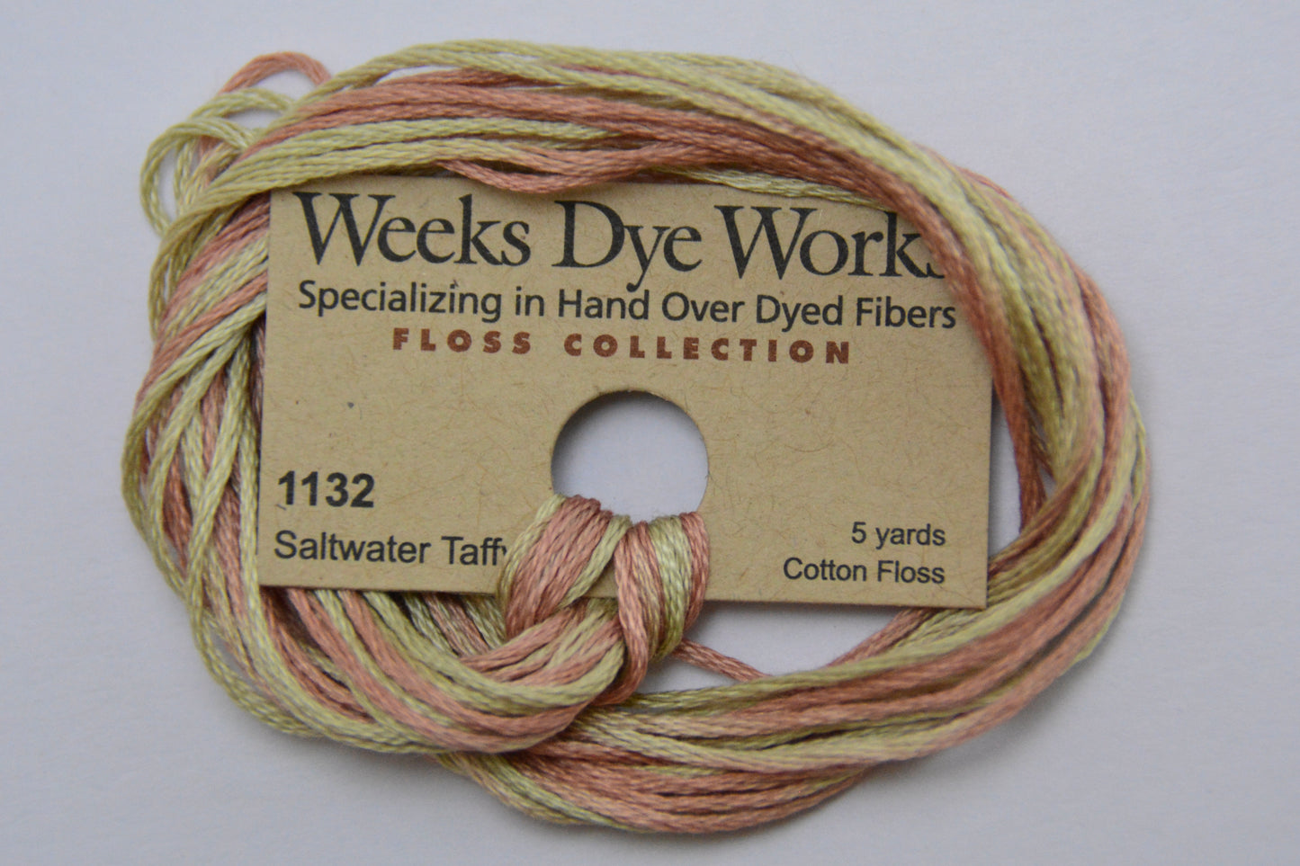 Saltwater Taffy 1132 Weeks Dye Works 6-Strand Hand-Dyed Embroidery Floss
