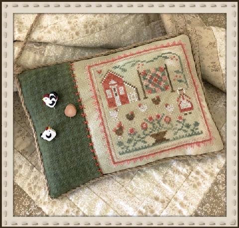 The Roster and the Hens Cross Stitch Pattern Little House Needleworks