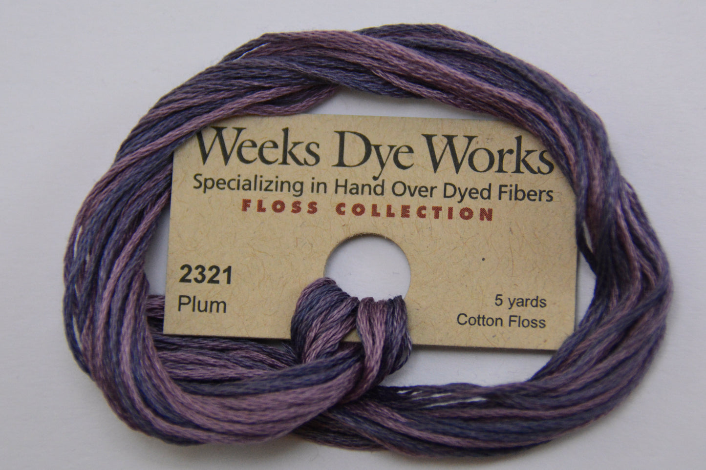 Plum 2321 Weeks Dye Works 6-Strand Hand-Dyed Embroidery Floss