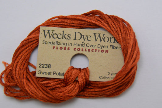 Sweet Potato 2238 Weeks Dye Works 6-Strand Hand-Dyed Embroidery Floss