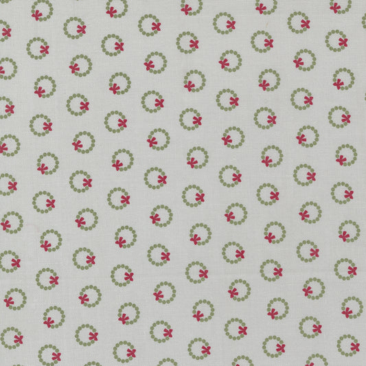 Christmas Eve M518312 Silver Wreath Dot Blender Lella Boutique for Moda Fabrics (sold in 25cm increments)