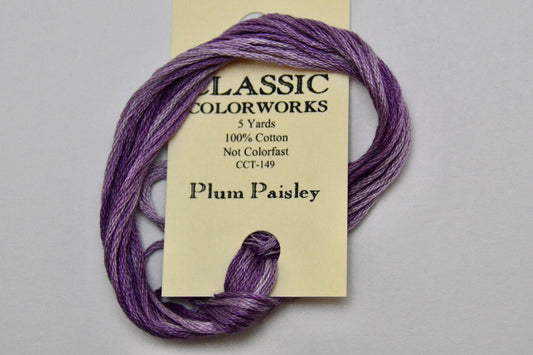 Plum Paisley Classic Colorworks 6 Strand Hand-Dyed Embroidery Floss