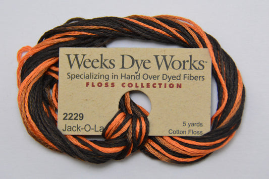 Jack-O-Lantern 2229 Weeks Dye Works 6-Strand Hand-Dyed Embroidery Floss