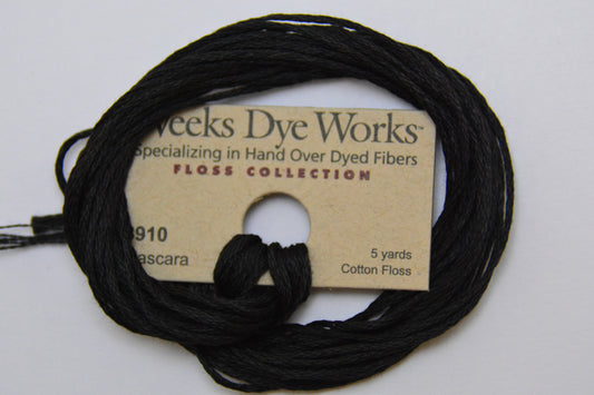 Mascara 3910 Weeks Dye Works 6-Strand Hand-Dyed Embroidery Floss