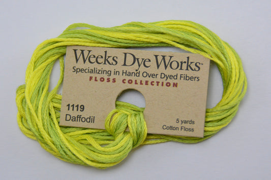 Daffodil 1119 Weeks Dye Works 6-Strand Hand-Dyed Embroidery Floss