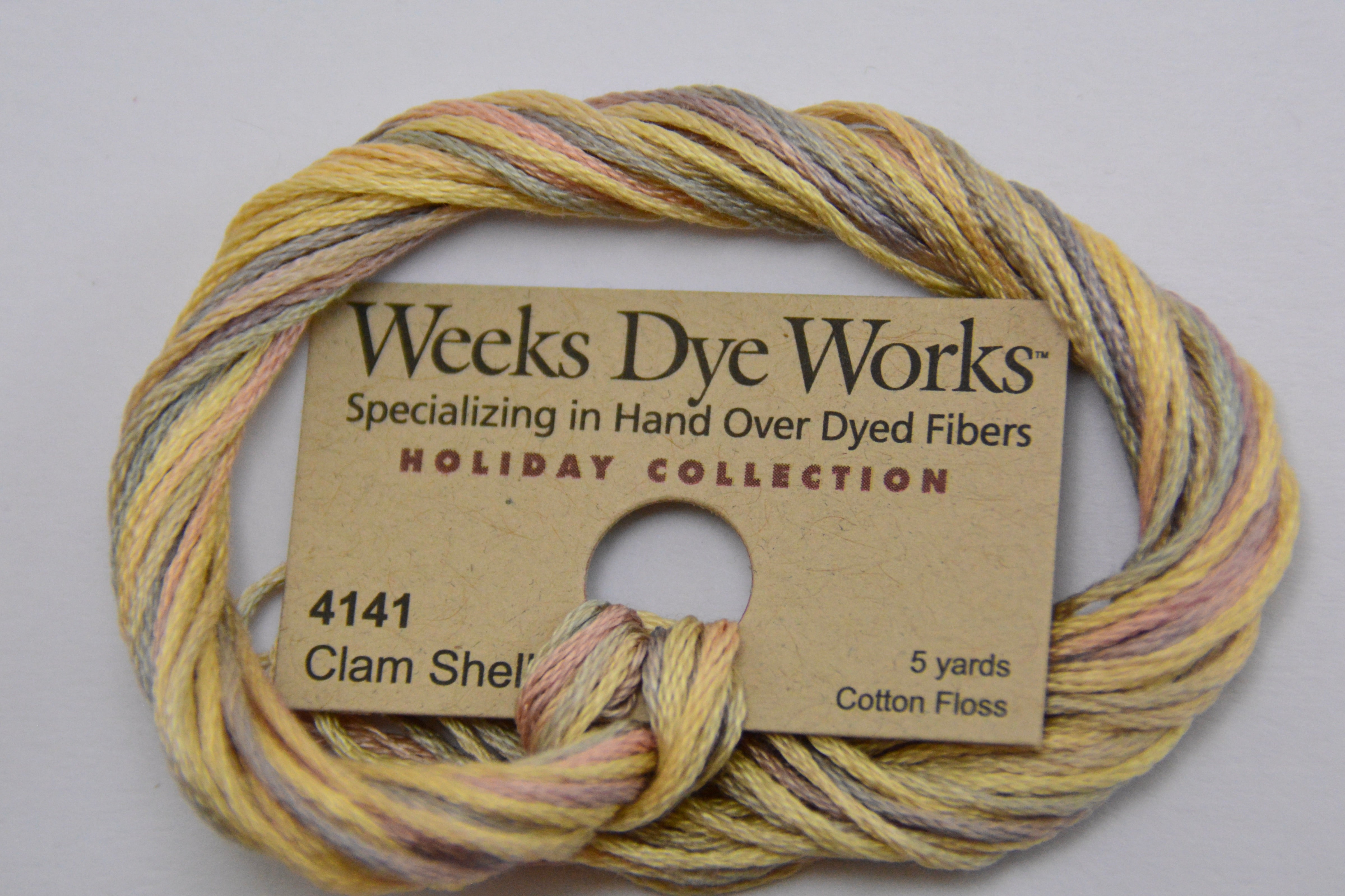 Clam Shell 4141 Weeks Dye Works 6-Strand Hand-Dyed Embroidery Floss ...