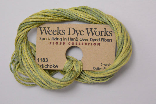 Artichoke 1183 Weeks Dye Works 6-Strand Hand-Dyed Embroidery Floss