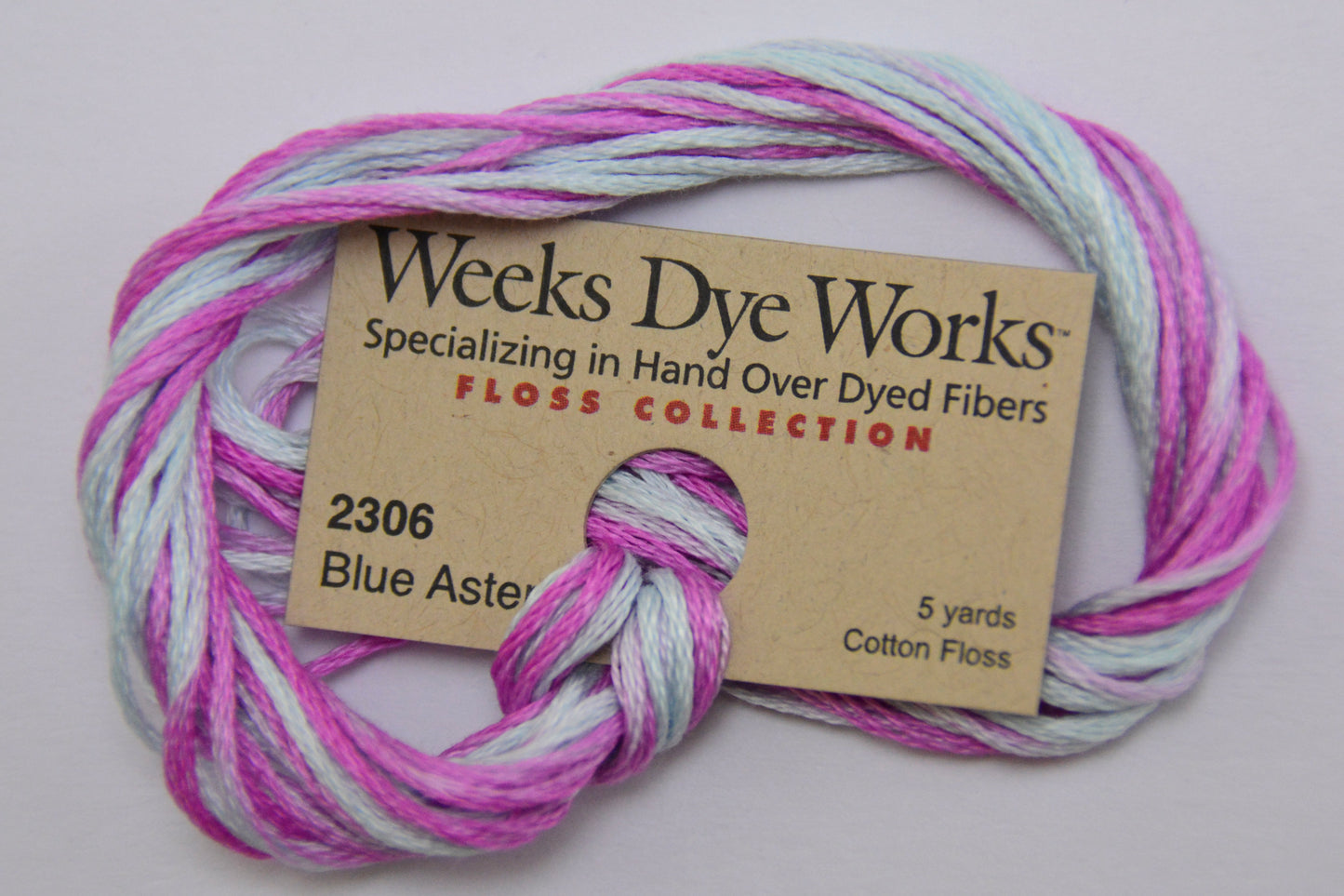 Blue Aster 2306 Weeks Dye Works 6-Strand Hand-Dyed Embroidery Floss