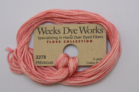 Hibiscus 2278 Weeks Dye Works 6-Strand Hand-Dyed Embroidery Floss