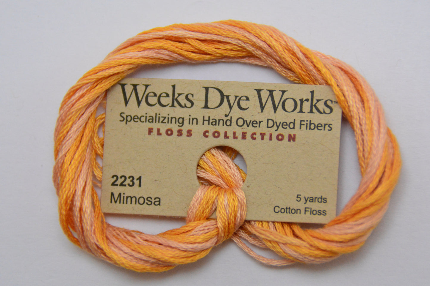 Mimosa 2231 Weeks Dye Works 6-Strand Hand-Dyed Embroidery Floss