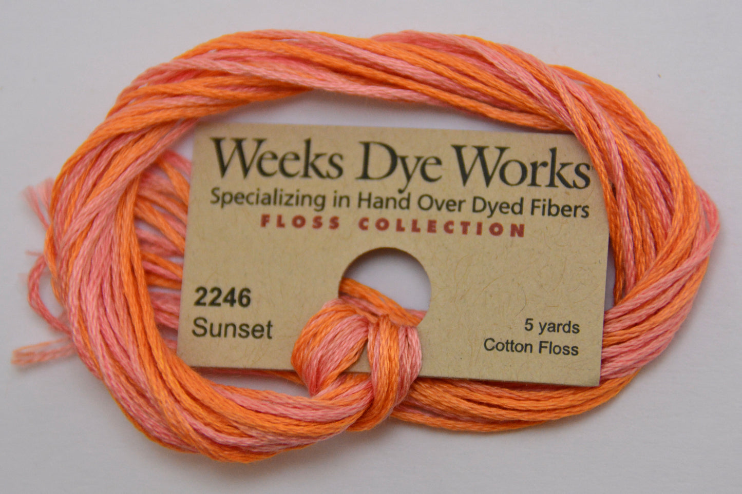 Sunset 2246 Weeks Dye Works 6-Strand Hand-Dyed Embroidery Floss