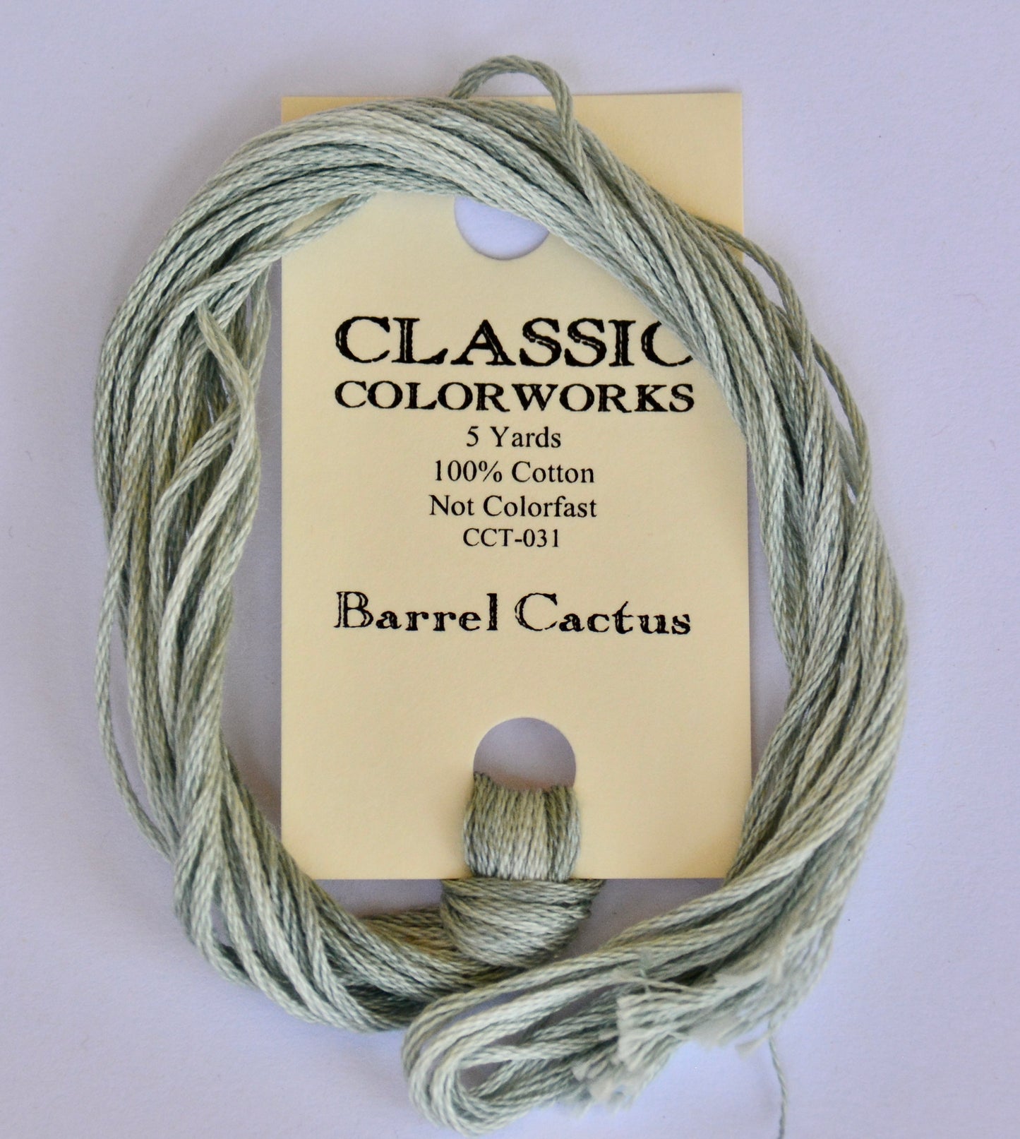 Barrel Cactus Green Classic Colorworks 6-Strand Hand-Dyed Embroidery Floss