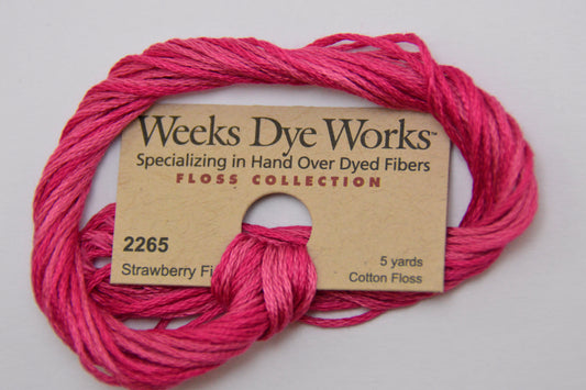 Strawberry Fields 2265 Weeks Dye Works 6-Strand Hand-Dyed Embroidery Floss