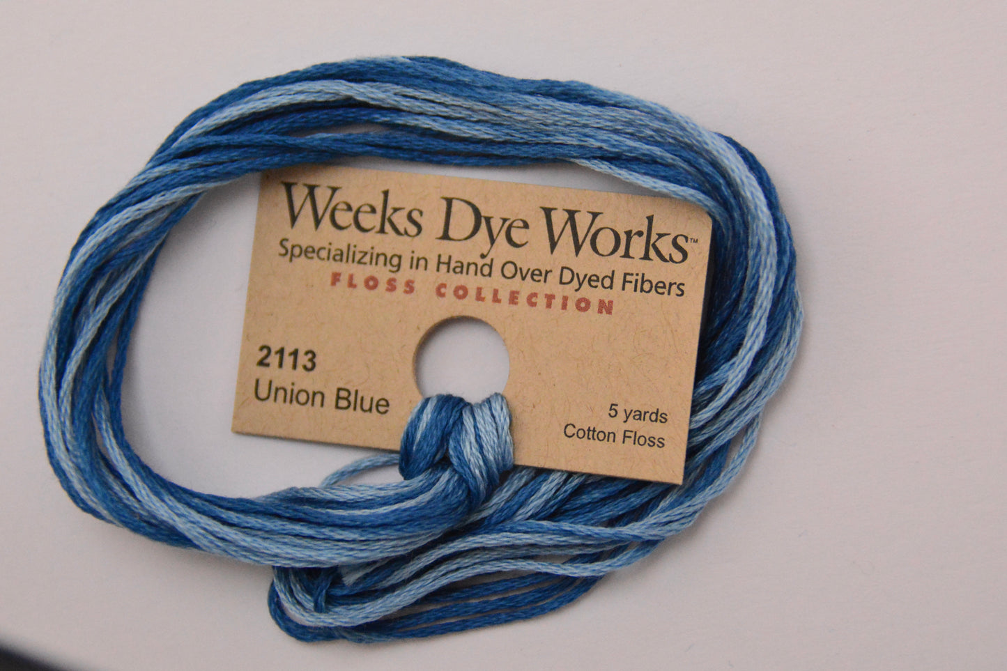 Union Blue 2113 Weeks Dye Works 6-Strand Hand-Dyed Embroidery Floss