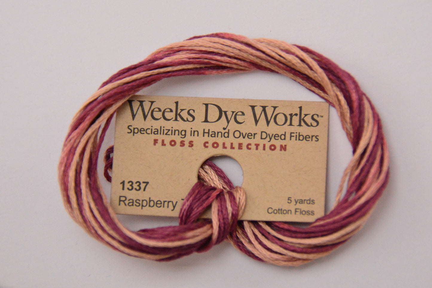 Raspberry Tart 1337 Weeks Dye Works 6-Strand Hand-Dyed Embroidery Floss