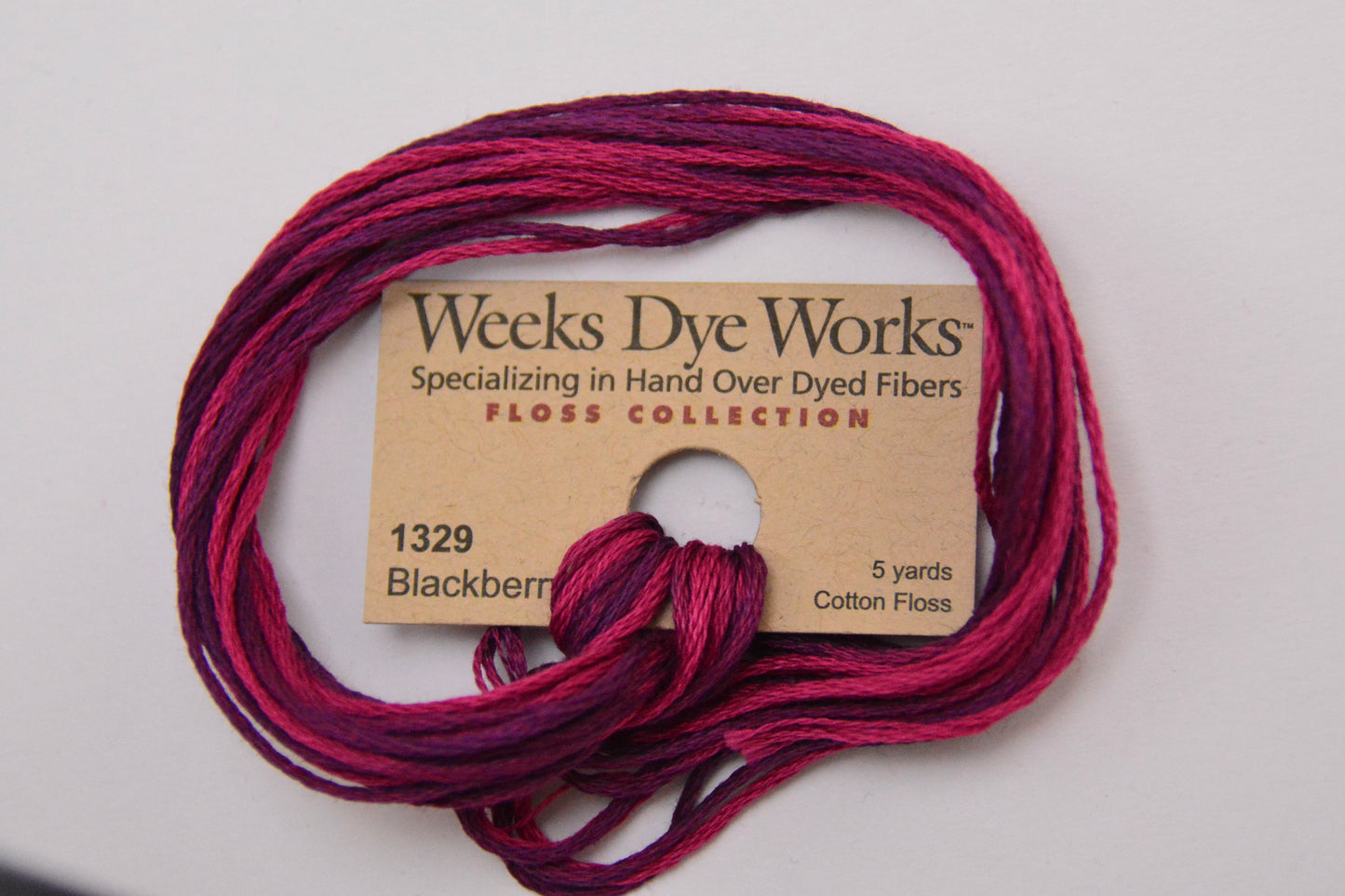 Blackberry 1329 Weeks Dye Works 6-Strand Hand-Dyed Embroidery Floss