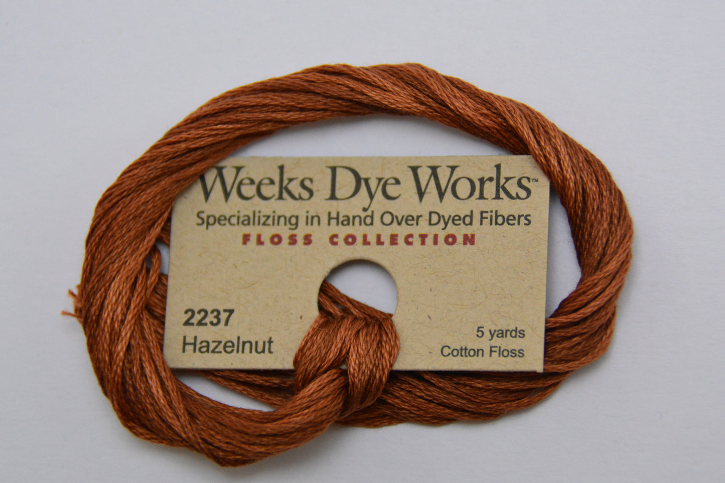 Hazelnut 2237 Weeks Dye Works 6-Strand Hand-Dyed Embroidery Floss