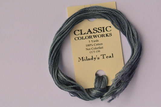 Milady’s Teal Colorworks 6-Strand Hand-Dyed Embroidery Floss