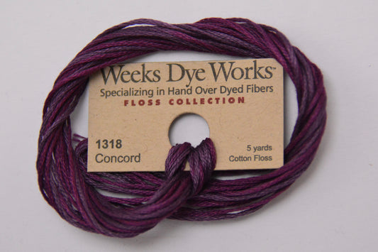 Concord 1318 Weeks Dye Works 6-Strand Hand-Dyed Embroidery Floss