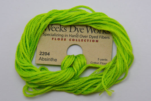 Absinthe 2204 Weeks Dye Works 6-Strand Hand-Dyed Embroidery Floss