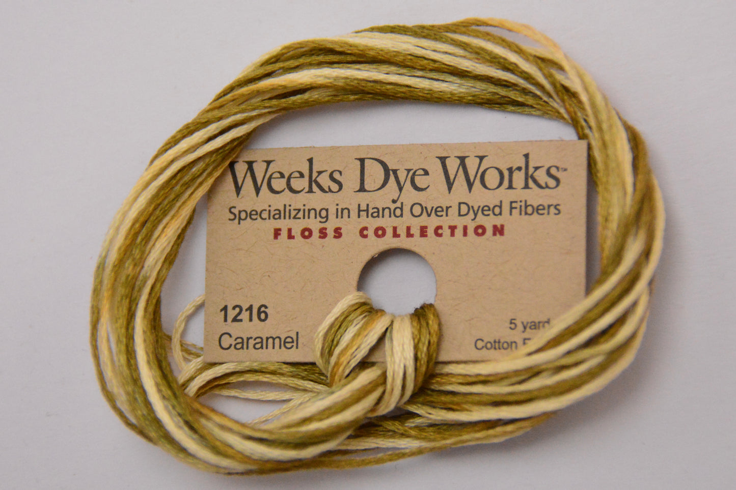 Caramel 1216 Weeks Dye Works 6-Strand Hand-Dyed Embroidery Floss