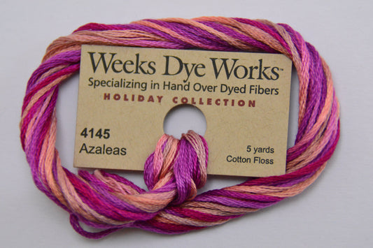 Azaleas 4145 Weeks Dye Works 6-Strand Hand-Dyed Embroidery Floss