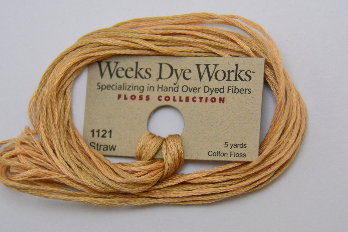 Straw 1121 Weeks Dye Works 6-Strand Hand-Dyed Embroidery Floss