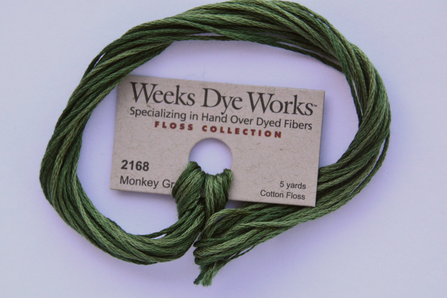 Monkey Grass 2168 Weeks Dye Works 6-Strand Hand-Dyed Embroidery Floss