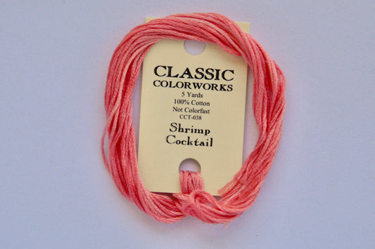 Shrimp Cocktail Classic Colorworks 6-Strand Hand-Dyed Embroidery Floss