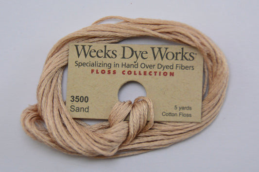 Sand 3500 Weeks Dye Works 6-Strand Hand-Dyed Embroidery Floss
