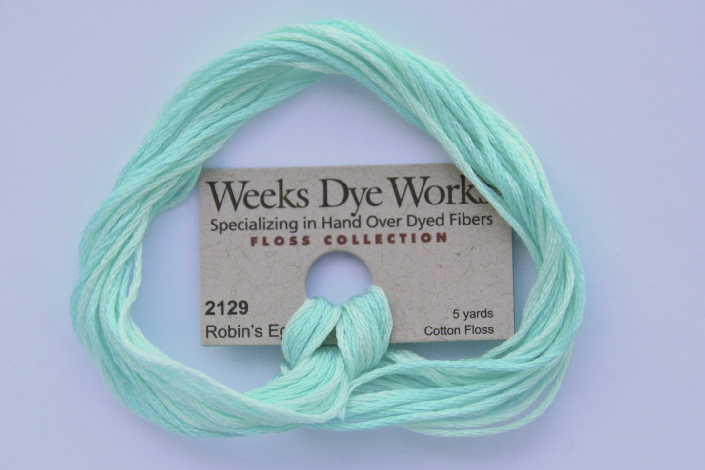 Robin’s Egg 2129 Weeks Dye Works 6-Strand Hand-Dyed Embroidery Floss
