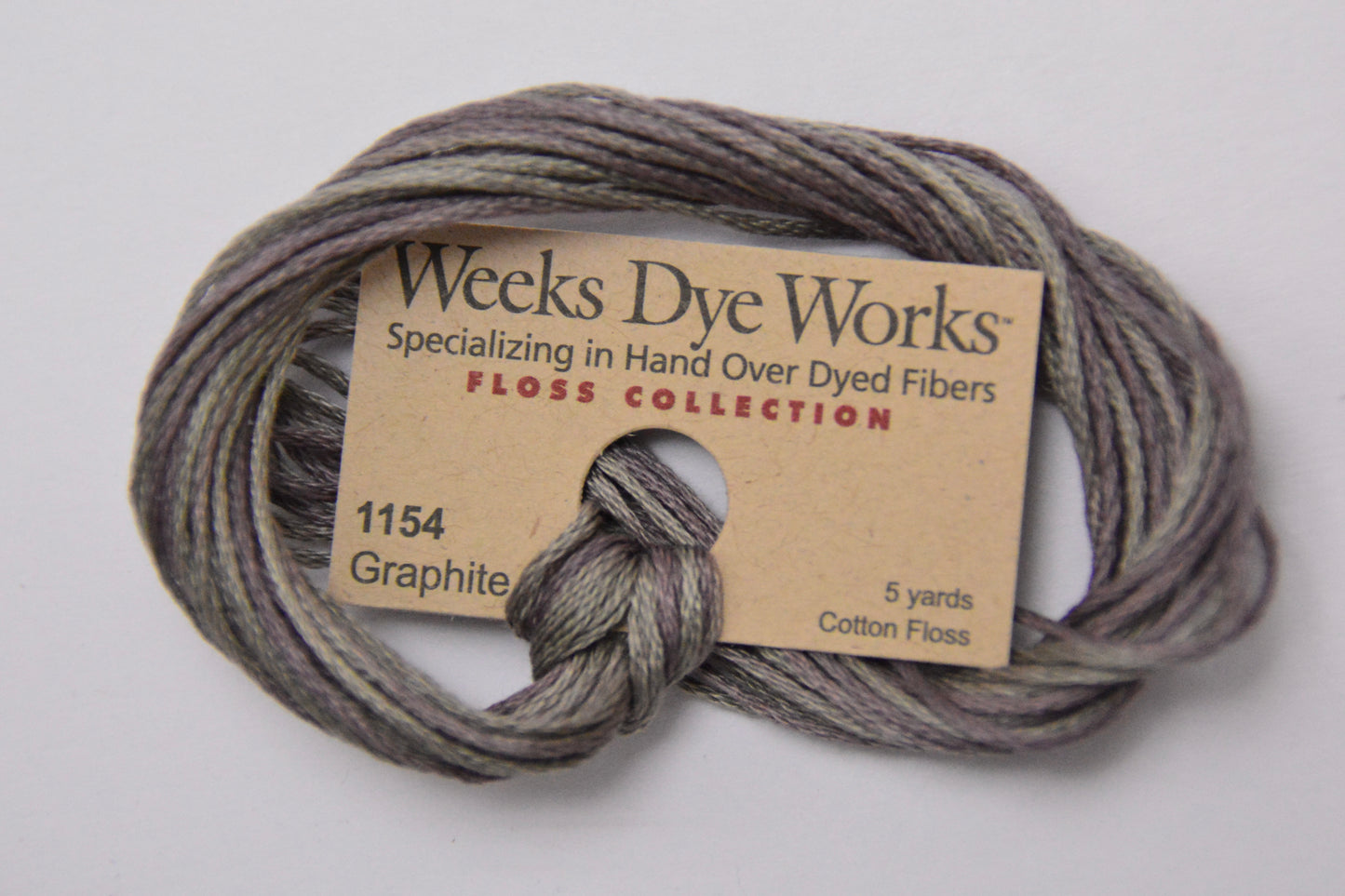 Graphite 1154 Weeks Dye Works 6-Strand Hand-Dyed Embroidery Floss
