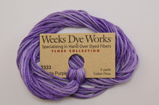 Peoria Purple 2333 Weeks Dye Works 6-Strand Hand-Dyed Embroidery Floss