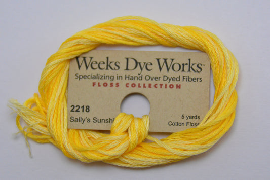 Sally’s Sunshine 2218 Weeks Dye Works 6-Strand Hand-Dyed Embroidery Floss