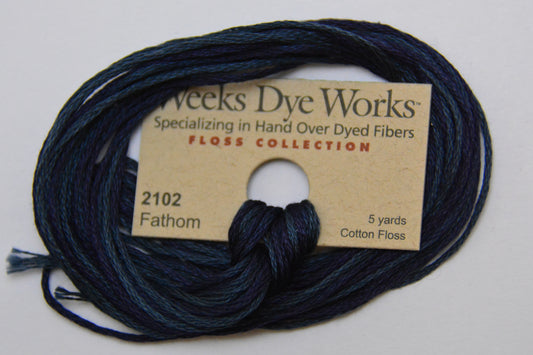 Fathom 2102 Weeks Dye Works 6-Strand Hand-Dyed Embroidery Floss