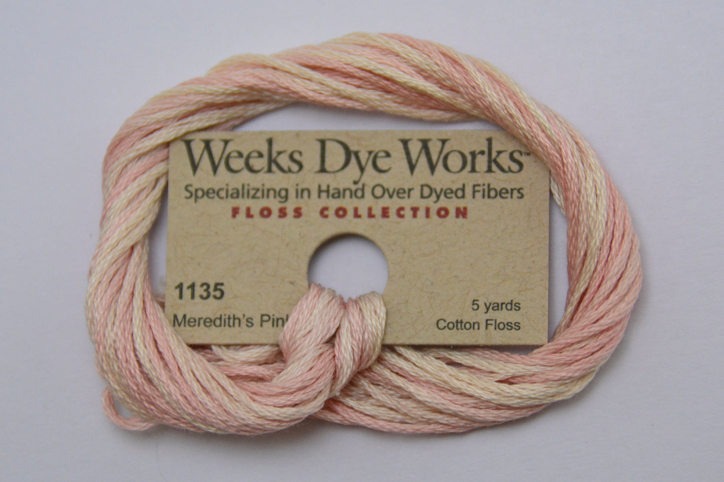 Meredith’s Pink 1135 Weeks Dye Works 6-Strand Hand-Dyed Embroidery Floss