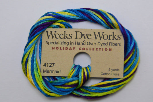 Mermaid 4127 Weeks Dye Works 6-Strand Hand-Dyed Embroidery Floss