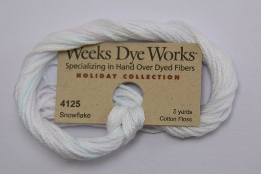 Snowflake 4125 Weeks Dye Works 6-Strand Hand-Dyed Embroidery Floss