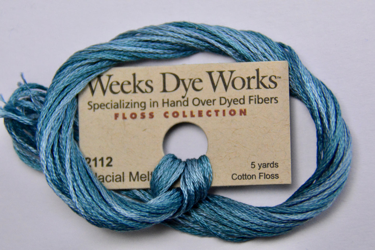 Glacial Melt 2112 Weeks Dye Works 6-Strand Hand-Dyed Embroidery Floss