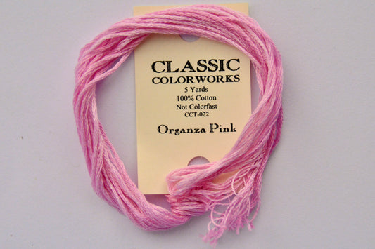 Organza Pink Classic Colorworks 6-Strand Hand-Dyed Embroidery Floss