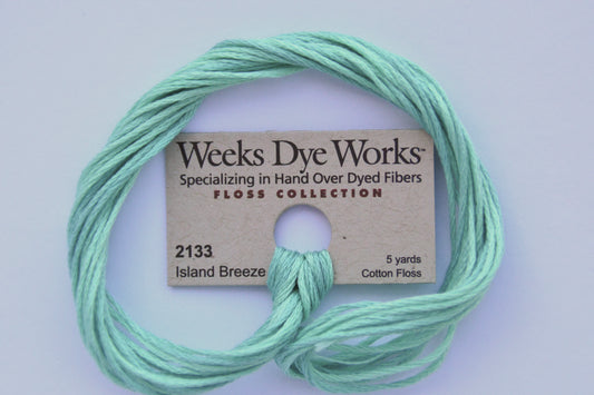 Island Breeze 2133 Weeks Dye Works 6-Strand Hand-Dyed Embroidery Floss