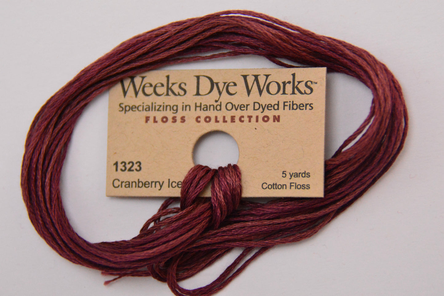 Cranberry Ice 1323 Weeks Dye Works 6-Strand Hand-Dyed Embroidery Floss